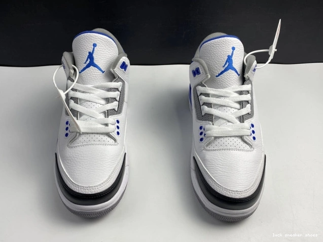 Rep LUCY Retro 3 Blue Air White Jordan CT8532-040 0815